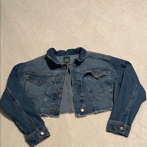 Wild Fable Blue Cropped Jean Jacket
